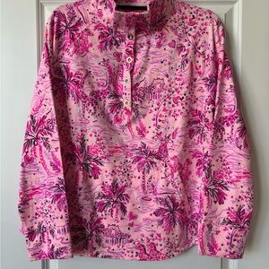 Lilly Pulitzer Pink Tropical Print Pullover